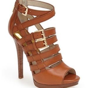 Black Michael Kors Caged Super High Heel